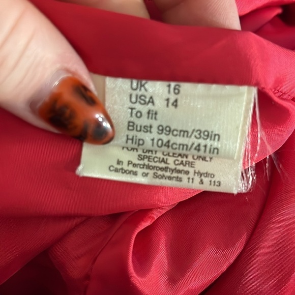 Vintage Jaeger Blazer Red Plaid Size 14 Linen Blend Great Britain Window Pane - Picture 10 of 12